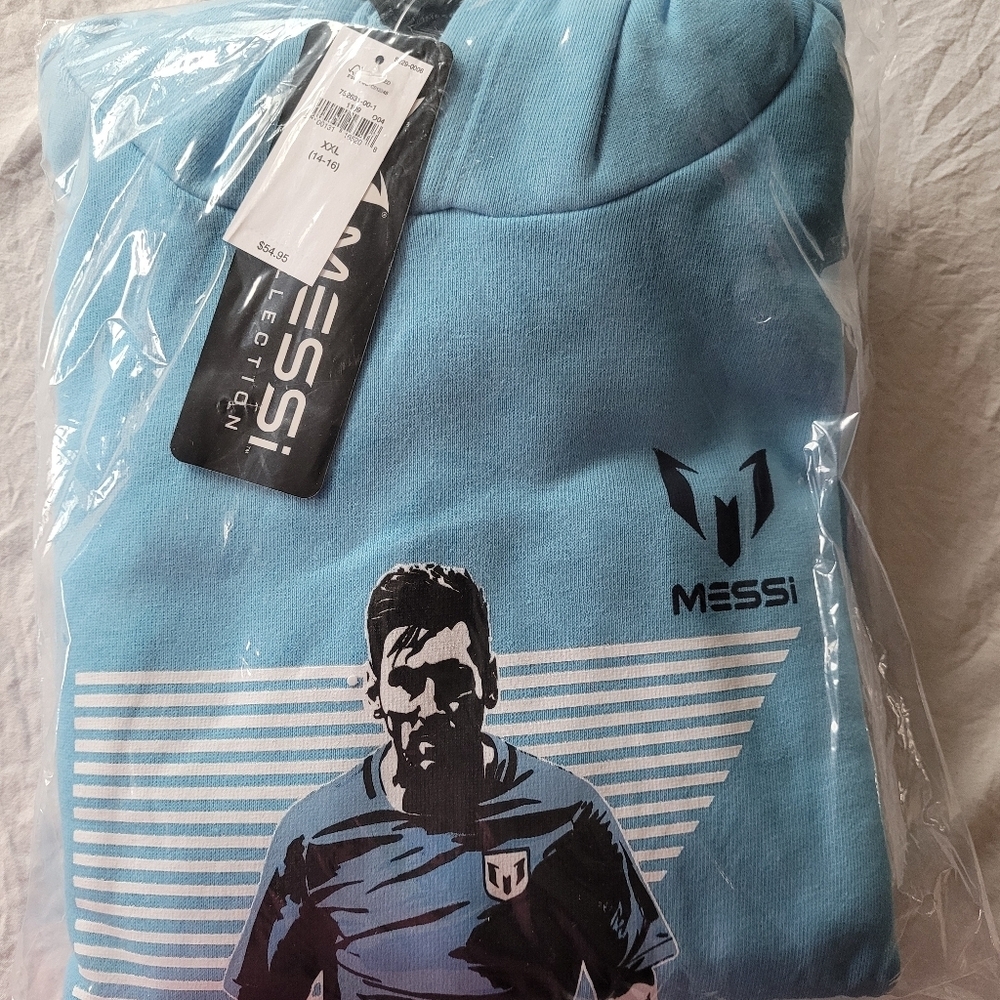 GAP Messi Hoodies Youth Blue Size XXL (14-16)